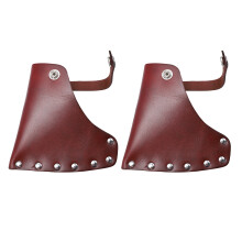4Pcs Brown Cowhide Protector Durable Outdoor Head Sleeve