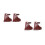 4Pcs Brown Cowhide Protector Durable Outdoor Head Sleeve 8
