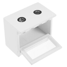 2St Mini Gasfornuis Model Wit, Houten Decoratie Voor Poppenhuis