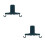 2Pcs Blue ABS Kitchen Towel Hook Rack Swivel Wall-Mounted Holder 4