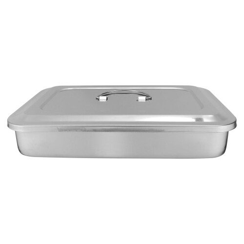 2Pcs Durable Silver Nail Art Tools Sterilizer Box for Salon & Home 1