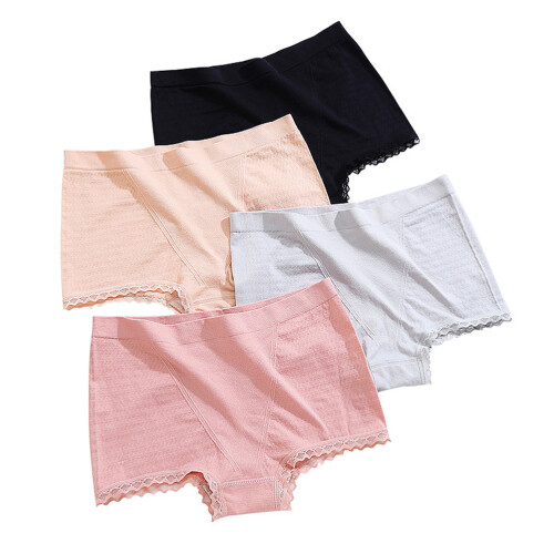 2St Zwarte Vrouwen Slips Elastische Taille Ademend Katoen