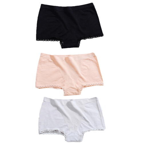 2St Zwarte Vrouwen Slips Elastische Taille Ademend Katoen 2