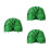 3Pièces Bonnet Bébé Vert Coton Idéal Photo - 5
