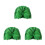 3Pièces Bonnet Bébé Vert Coton Idéal Photo - 7