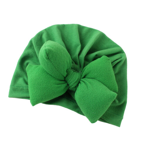3Pièces Bonnet Bébé Vert Coton Idéal Photo - 2