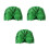 3Pièces Bonnet Bébé Vert Coton Idéal Photo - 6