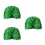 3Pièces Bonnet Bébé Vert Coton Idéal Photo - 8