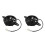 2St Zwarte Koelventilator Watergekoelde Motorfiets Plastic Metaal 10
