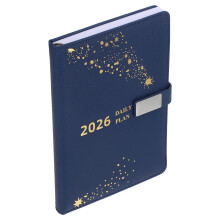 5St Zakbare Life Planner Donkerblauw PU Cover Voor Werk En Persoonlijk