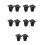 10Pcs Industrial USB Panel Mount Bulkhead Connector Waterproof Black 5
