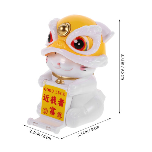 2St Zonnelichte Geluks Kat Plastic Auto Bobblehead Decoratie Multi 2