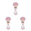 3St Nagelborstelset Roze Voor - En Make-Up Tools 7