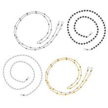8St Fashion Brillenkoord Non-Slip Koperen Acryl Oogdecoratie