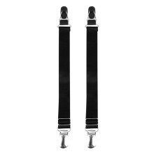 2Paar Zwarte Nylon Kousen Jarretels Dames Met Clip En Verstelbare
