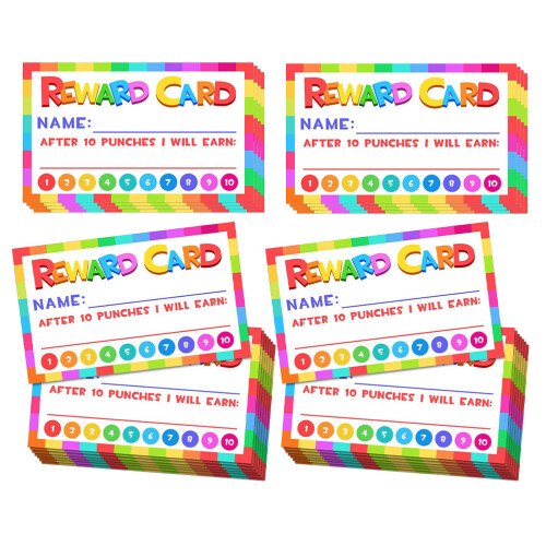 200St Multifunctionele Punch Cards Koperpapier Kleurrijk Leermiddelen 2