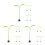 15St Groene Spruit Auto Ornament Plastic Voor Dashboard En 9