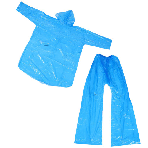 6Sets Draagbare Doorzichtige Regenponcho’s Plastic Waterdicht 2