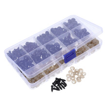 3Sets Zwarte Acryl Oogjes Voor Veilige Voor Knutselen