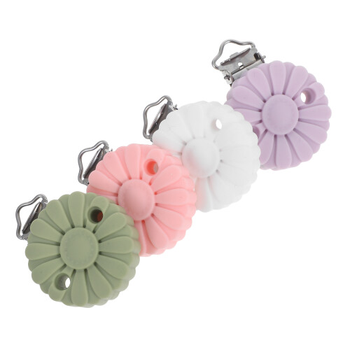 12Pièces Suspension Tétine Silicone Clip Bébé DIY Multi 2