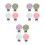 12Pièces Suspension Tétine Silicone Clip Bébé DIY Multi 8