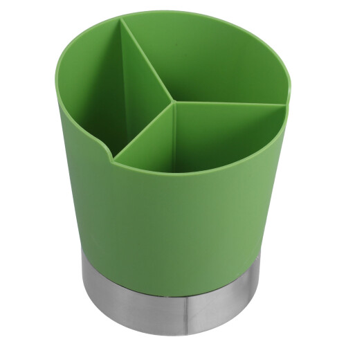 2Pièces Support Pailles Cuillères Vert 3 Compartiments Pour Maison 1