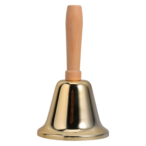 2Pièces Cloche D'appel Bois Fer Pour Cours Et Événements 1