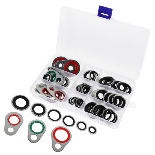 3Ensembles Kit Joints Compresseur Auto Argent Nbr+alliage Zinc