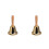 2Pièces Cloche D'appel Bois Fer Pour Cours Et Événements 5
