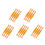 20Pièces Réfléchissants Roue Orange Durable Portable 4