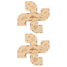 4Pièces Habitat En Bois Pour Hamsters Avec Couleur Khaki