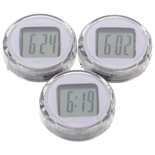 6Pièces Auto Mini Blanches ABS Étanches Pour Stick-on 2