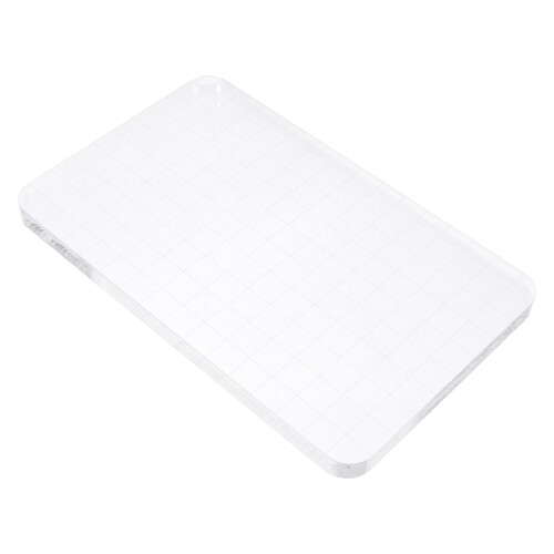 2Pièces Bloc Transparent En Outil Tampon Durable Stable 2