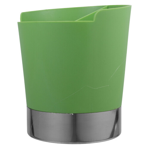 2Pièces Support Pailles Cuillères Vert 3 Compartiments Pour Maison 2