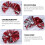 4Pièces Accessoires Rouge Pour Cheerleading Pom Poms Réutilisables 4