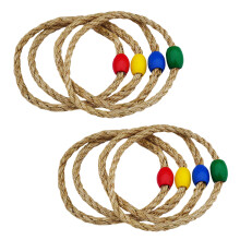 24Pièces Jeu D'anneaux Crée Coordinaion Main-Œil Bois Multicouleur