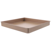 4Pcs Reusable Golden Baking Sheet Pans Carbon Steel Non-Stick Tray