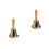 2Pièces Cloche D'appel Bois Fer Pour Cours Et Événements 8