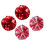 4Pièces Accessoires Rouge Pour Cheerleading Pom Poms Réutilisables 8
