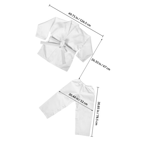 1Ensemble Costume Karaté Kids Polyester Protection Et 1