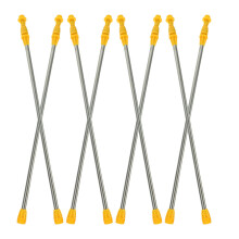 16Pcs Extension Spray Wands Heavy-Duty Yellow Pp+stainless Steel Poles
