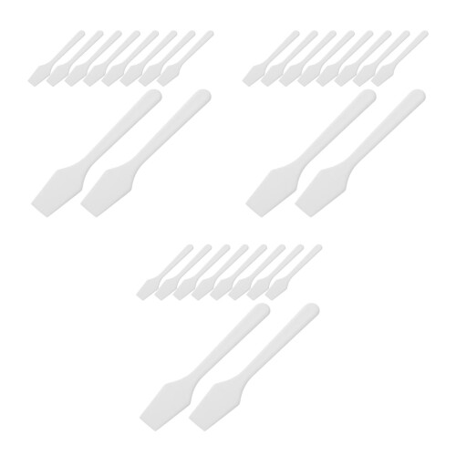 300Pièces Spatules Plastique Mini Blanches Pour Crème Et 2