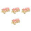 8Pièces De Danse Chevillères À Rose Pour 3