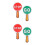 4Pièces Signal Stop Double-Face Portable Plastique Pour Classe 6
