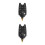 2Pièces Signal Noir Portable Matériau Robuste 6