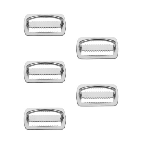 5Pcs Durable Silver Dive Belt Buckle Stainless Steel Webbing Fastener 1
