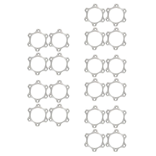 20Pièces Flasque Base Velo Aluminium Argenté 2