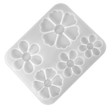 2Pcs Durable White Silicone Mold Petal Shape for DIY Ornament
