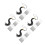 48Pcs Black Graduation Tassel Charms Durable Polyester Cap Decorations 6