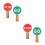 4Pièces Signal Stop Double-Face Portable Plastique Pour Classe 5